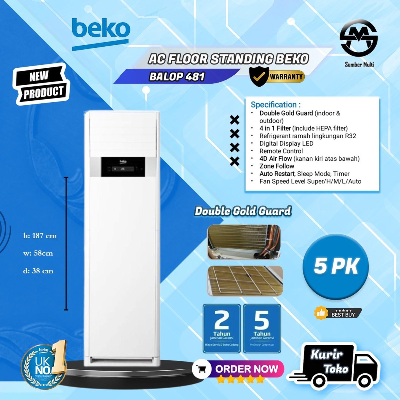 AC Floor Standing 5 PK BEKO ARMOIRE BALOP 480/481
