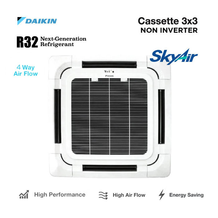 AC Daikin Cassette Standart Malaysia 2,5 PK FCC60AV Remote wireless 1 Phase