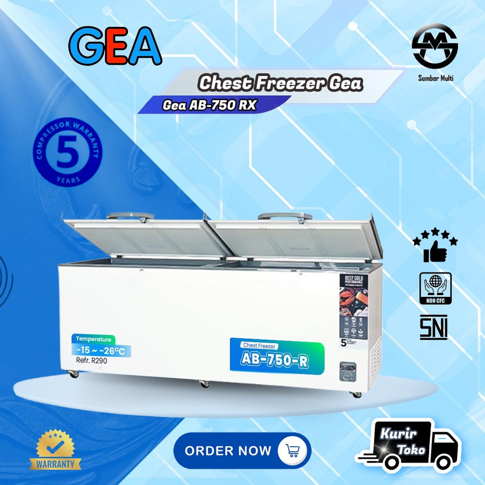 Freezer Gea AB 750 R - Chest Freezer 2 Pintu 700 Liter