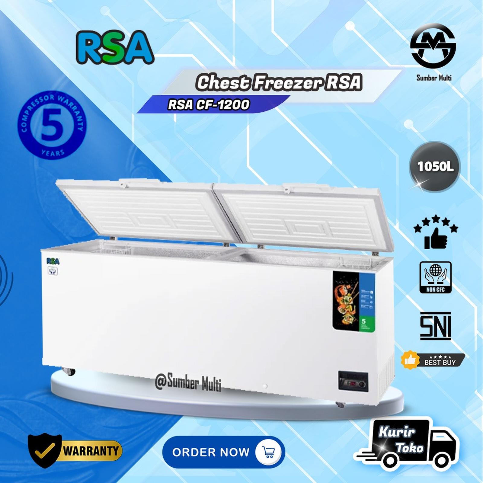 CHEST FREEZER RSA CF 1200 - Freezer 2 Pintu 1000 Liter Netto