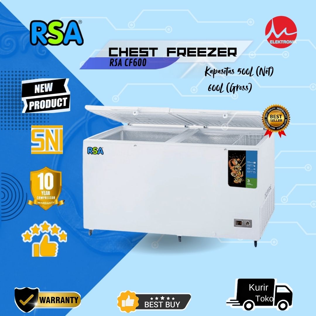 Freezer RSA CF 600 - Freezer 2 Pintu - 600 Liter Gross / 500 Liter Net