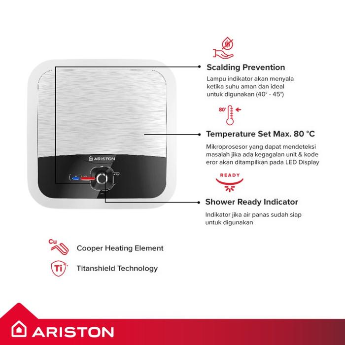 Water Heater Ariston 30 Liter AN2 30RS - 500 Watt - Image 3