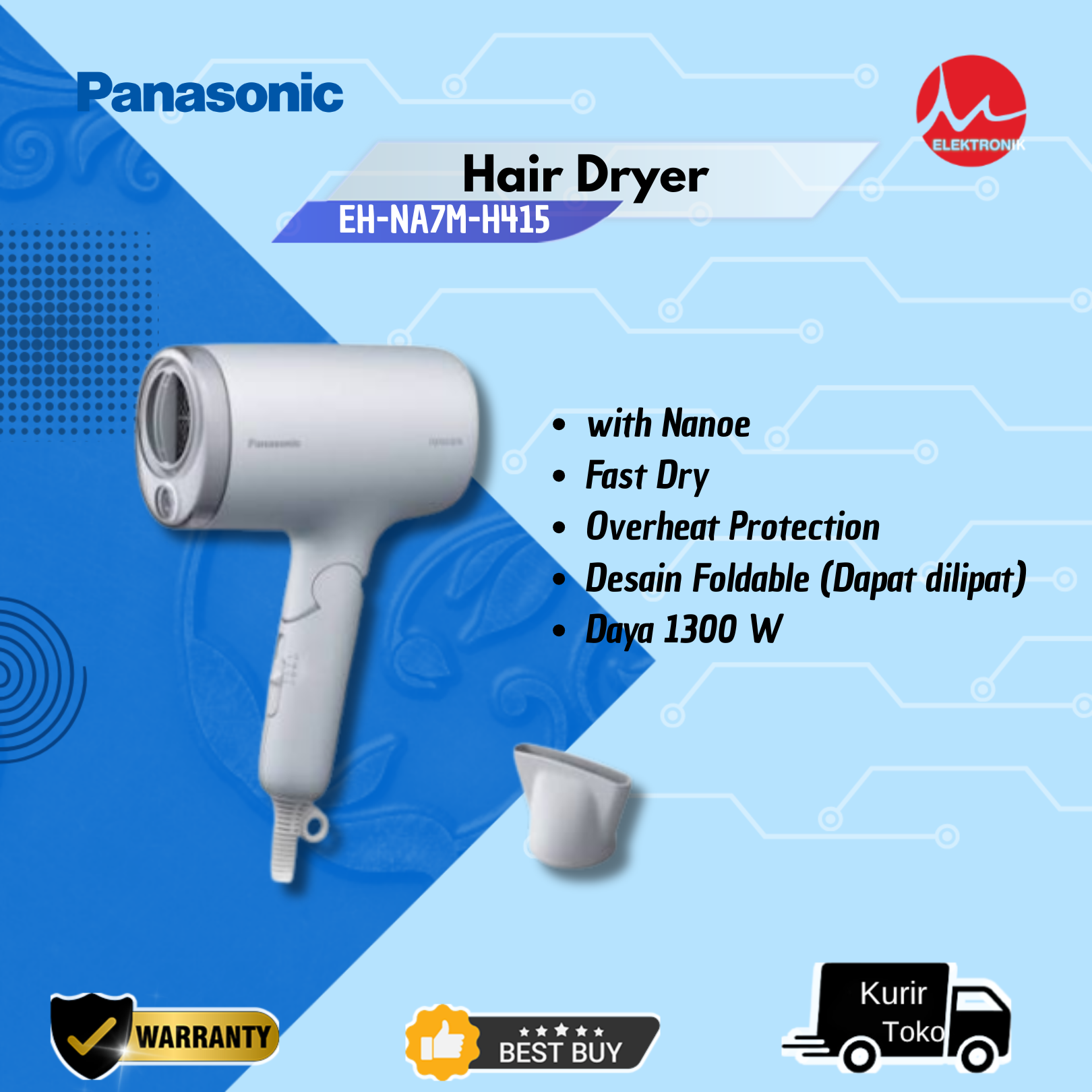 HAIR DRYER EH-NA7M-H415 PANASONIC